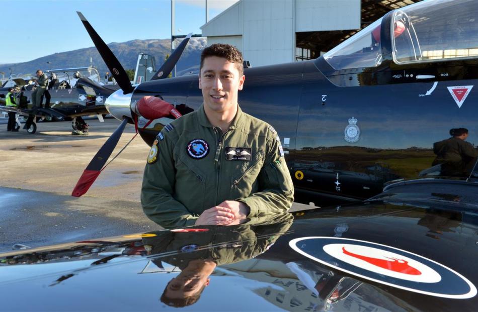 Royal New Zealand Air Force flying instructor course student Flight Lieutenant Matthew Hansen...