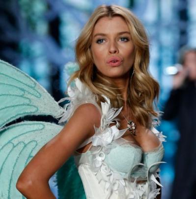 Stella Maxwell walks the runway during the 2014 Victoria's Secret Fashion Show at Earl's Court...