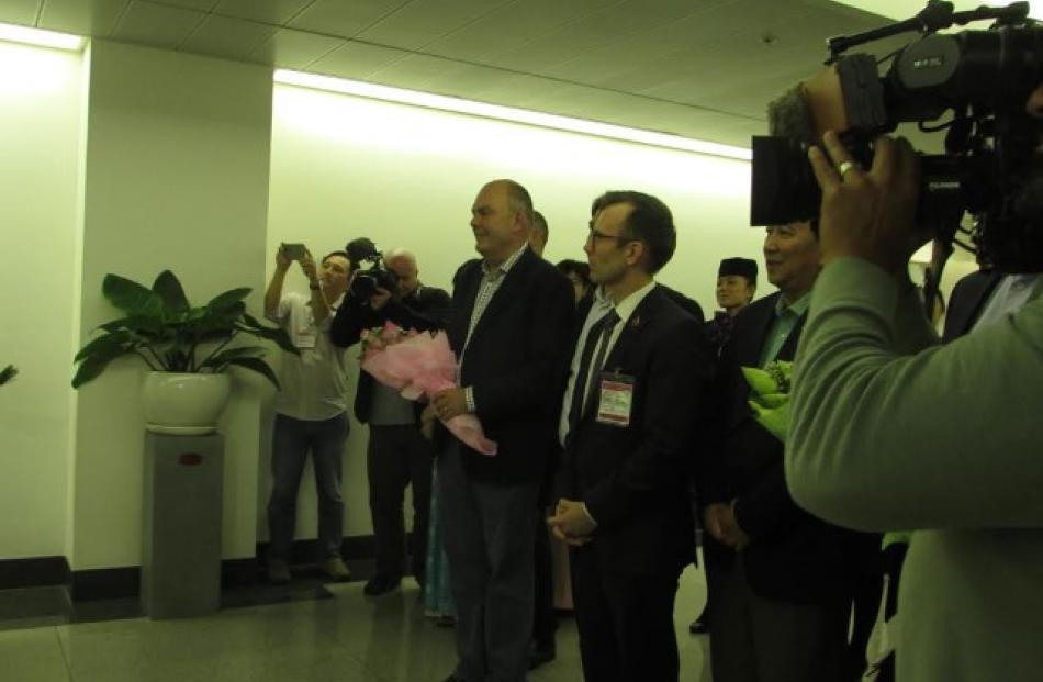 Economic Development Minister Steven Joyce arrives in Ho Chi Minh City's Tan Son Nhat Airport...