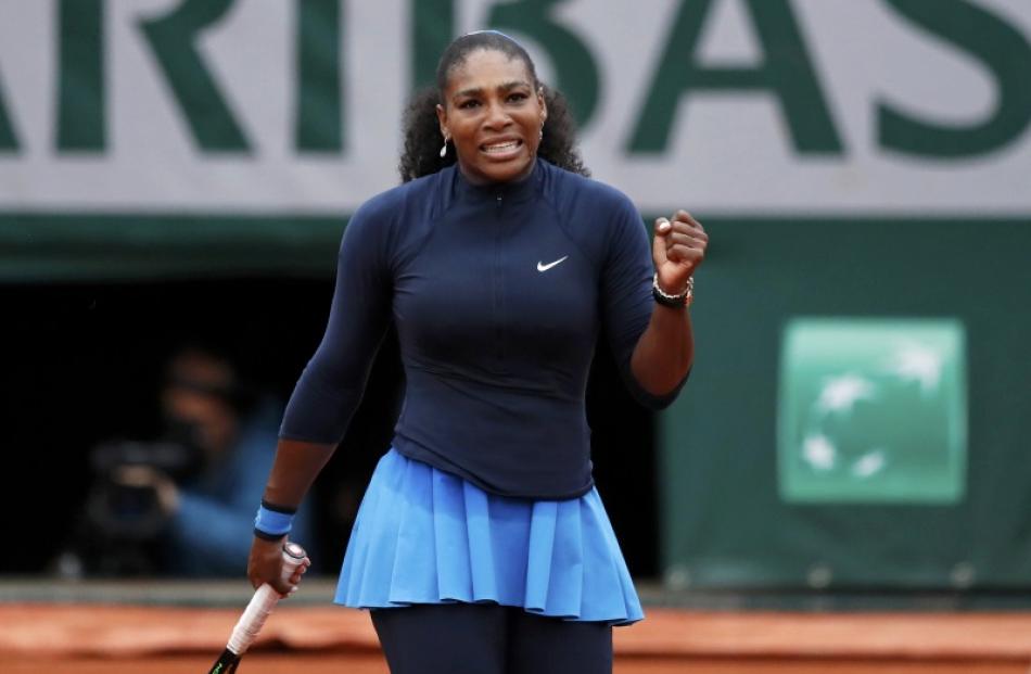 Serena Williams at the recent French Open. Photo: Reuters