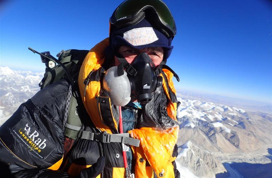 Brian Dagg on the summit of Mt Everest. Photos supplied.
