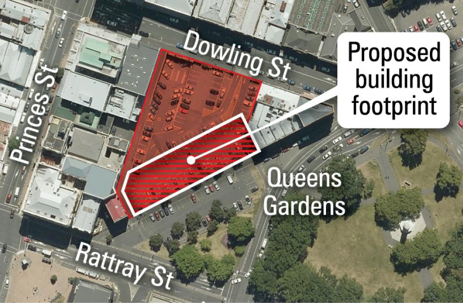 A graphic illustrating the proposed location of the ORC HQ.
