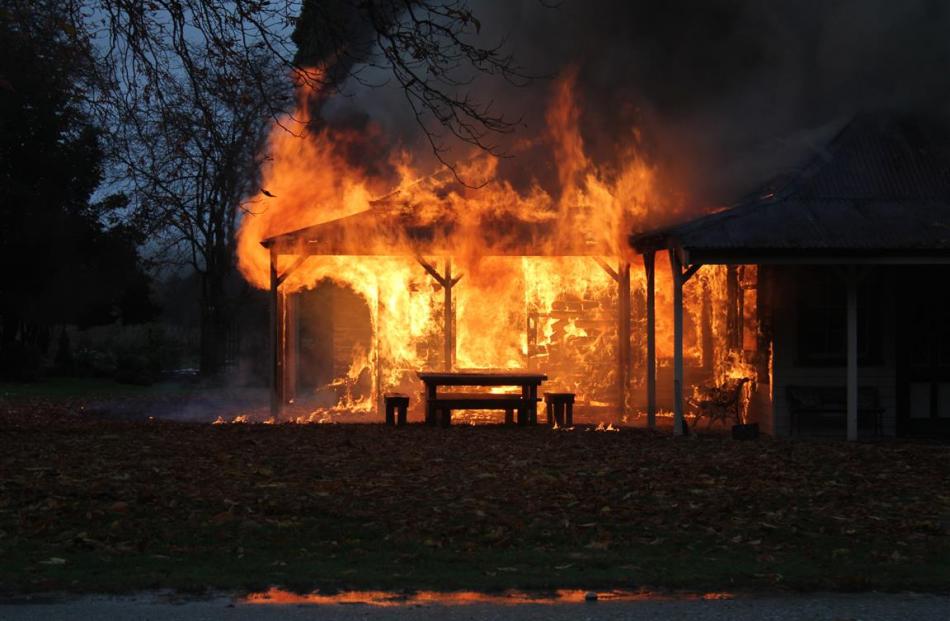 Fire destroys the Paradise homestead in May 2014. Photo supplied.