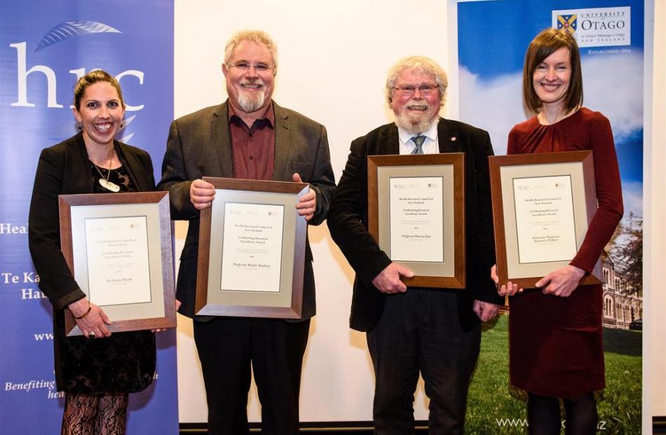 University of Otago researchers (from left to right) Dr Emma Wyeth, Prof Richie Poulton, Prof...