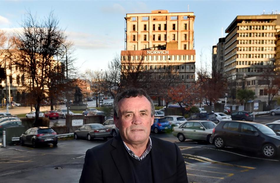 Les Mills club manager Peter Lee stands in the  lower Dowling St car park, which could become the...