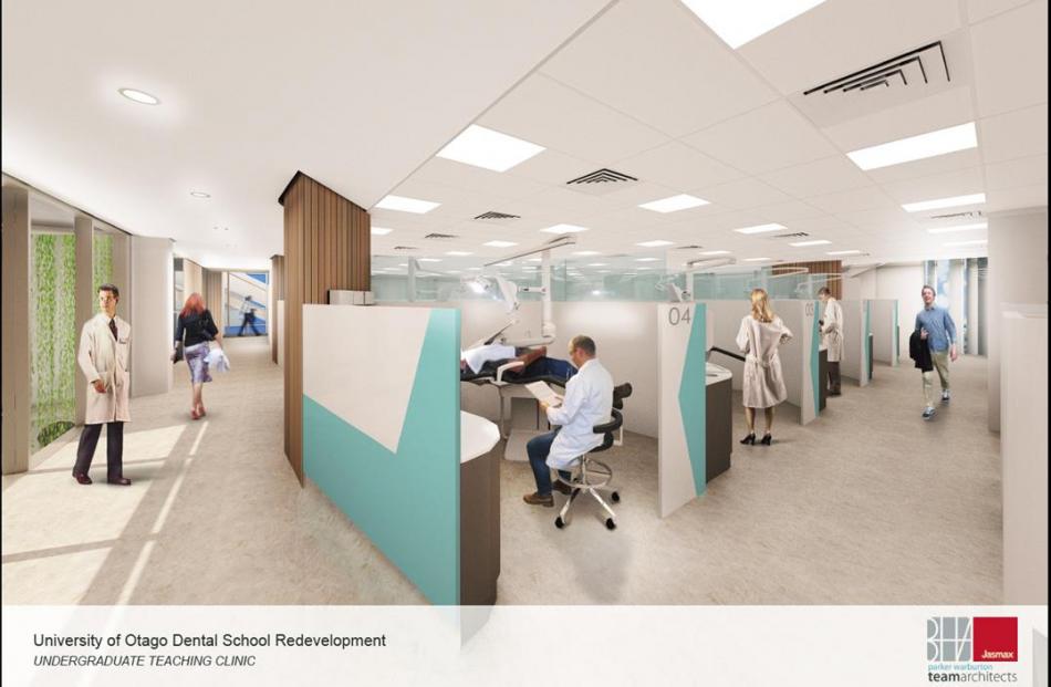 An impression of the clinical area in the new building.