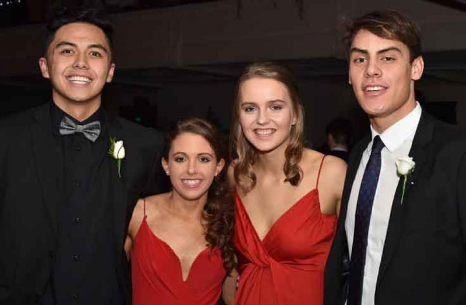 Matthew Monga (16) of Dunedin,  Suzie White (15) of Mosgiel, and Mariette Devereux (16) and Tame...