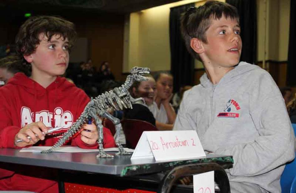 Oliver McLean (13) (left) and Toby Hart (12), of Arrowtown Primary School, draw inspiration from...
