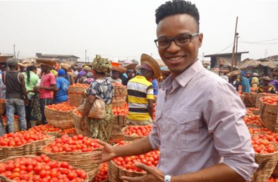 Michael Elegbede works with the growers who supply the produce for his kitchen. PHOTO: SUPPLIED