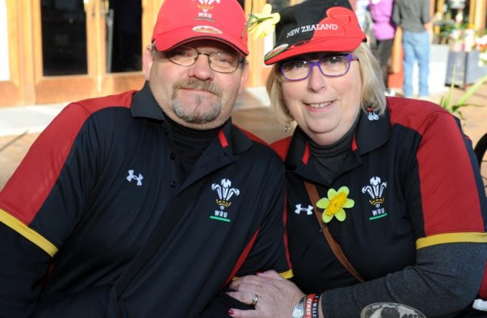 Fans Gareth and Nicola Gould from South Wales.