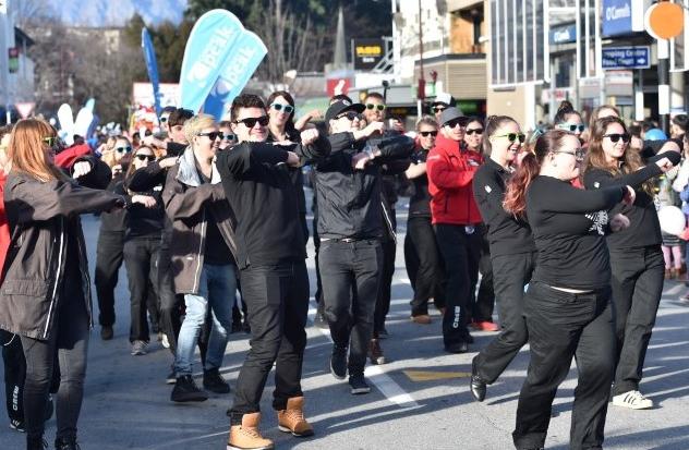 Dancers entertain the crowd.