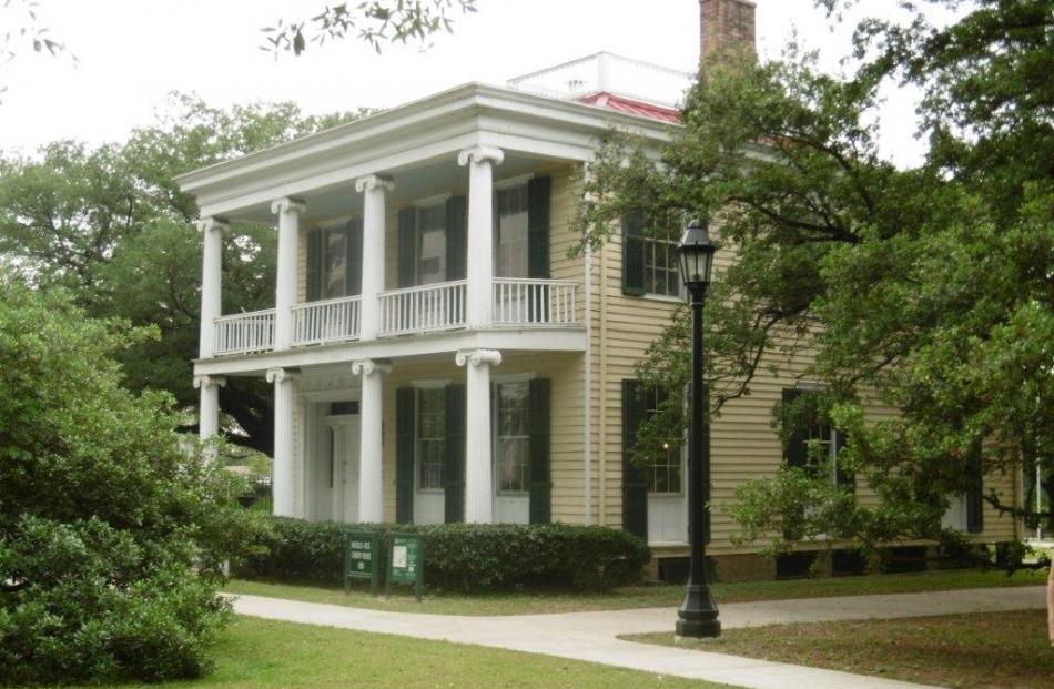 One of the historic houses the Houston Historic Society has relocated to show what life was like...