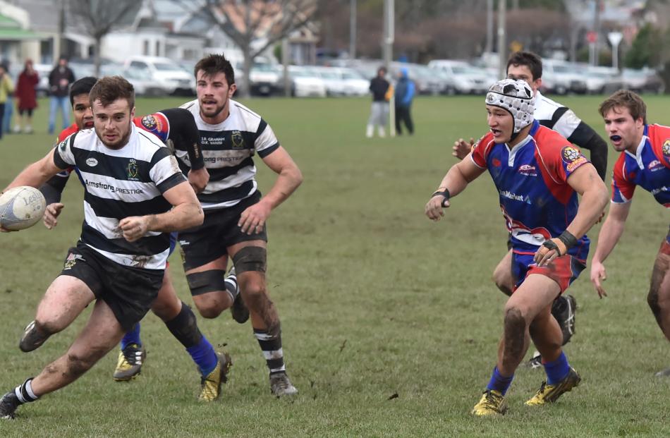 Action from today's Southern v Harbour match. Photo: Gregor Richardson