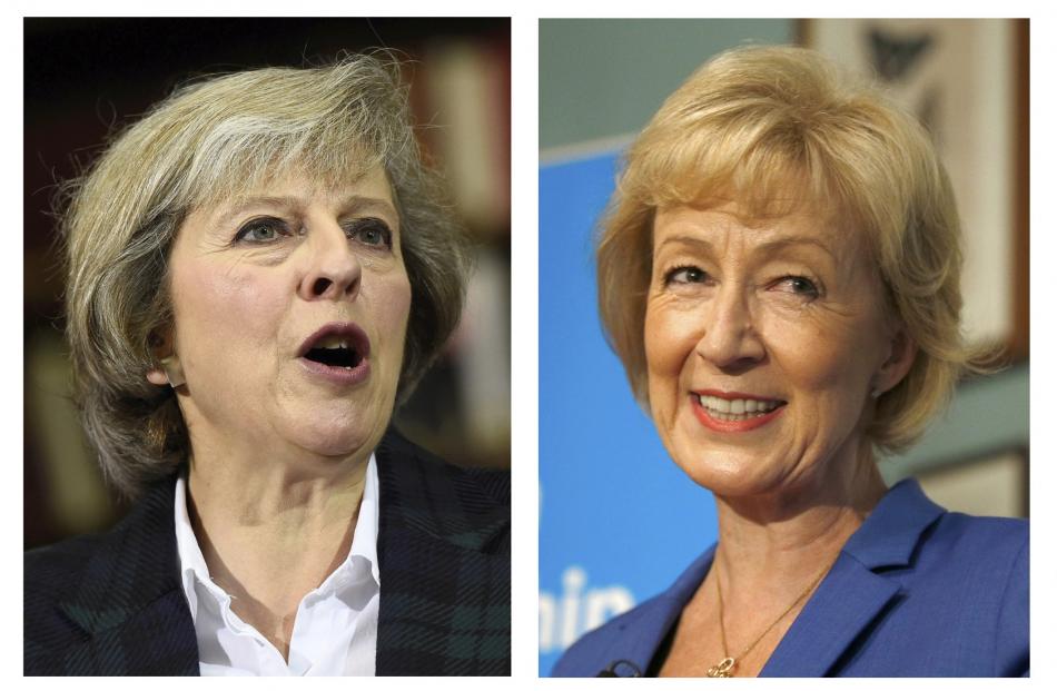 The two remaining candidates in the Conservative party leadership contest, Theresa May (left) and...