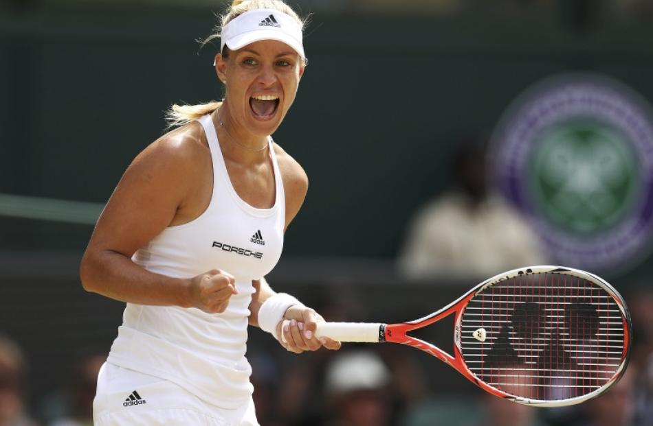 Angelique Kerber during her semifinal win. Photo: Reuters