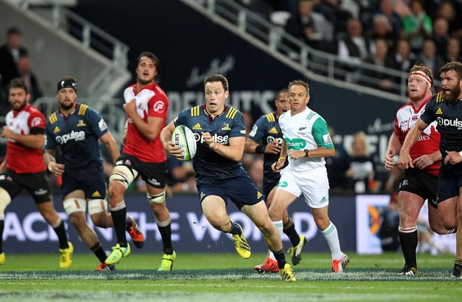 Ben Smith on the run against the Lions. Photo: Getty Images