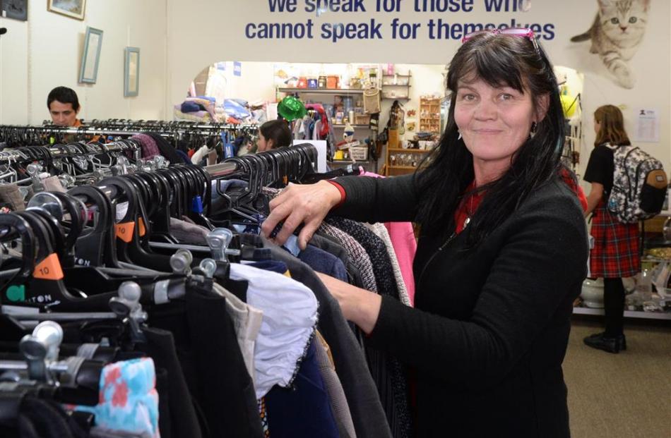 SPCA Op Shop manager April Elliott in the Northeast Valley store.