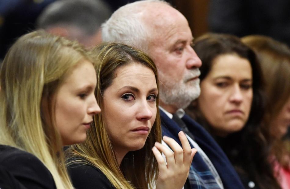 Aimee Pistorius during her brother's sentencing. Photo: Reuters