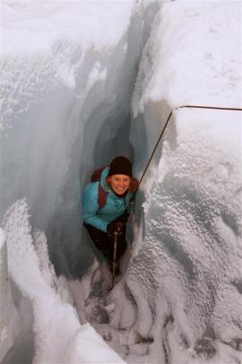 Descending into caves is all part and parcel of a heli-hike on the Tasman Glacier.