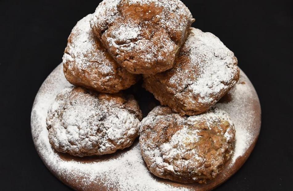 Dispensary apple and walnut scones. Photo by Peter McIntosh.