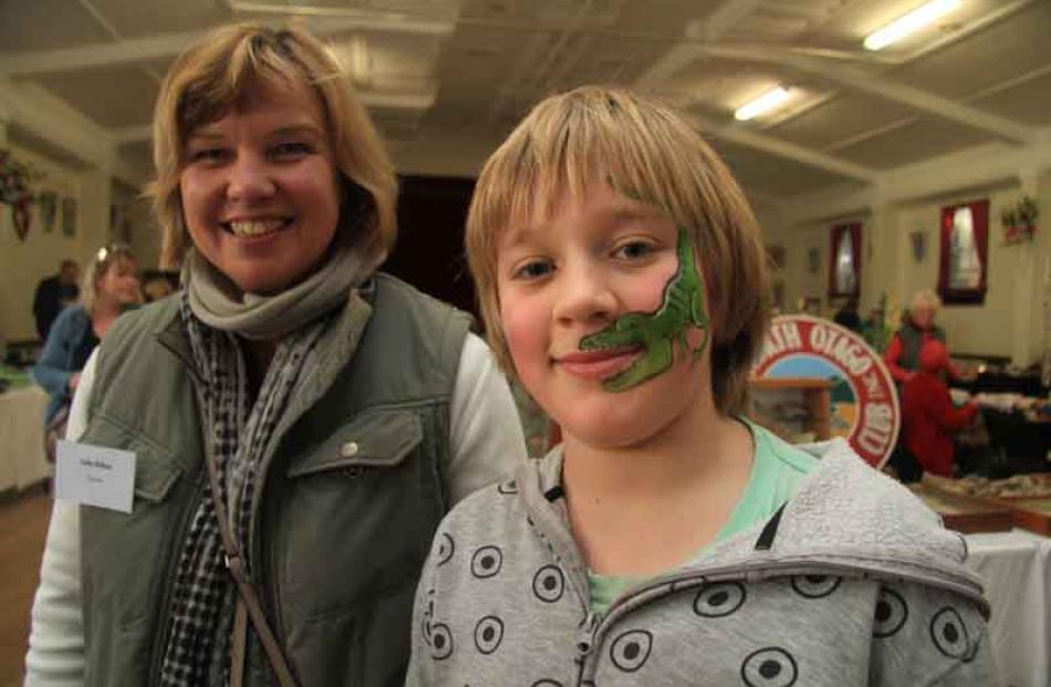 Fair convenor Julie Aitken and nephew Fergus McMullan (11), both of Oamaru.