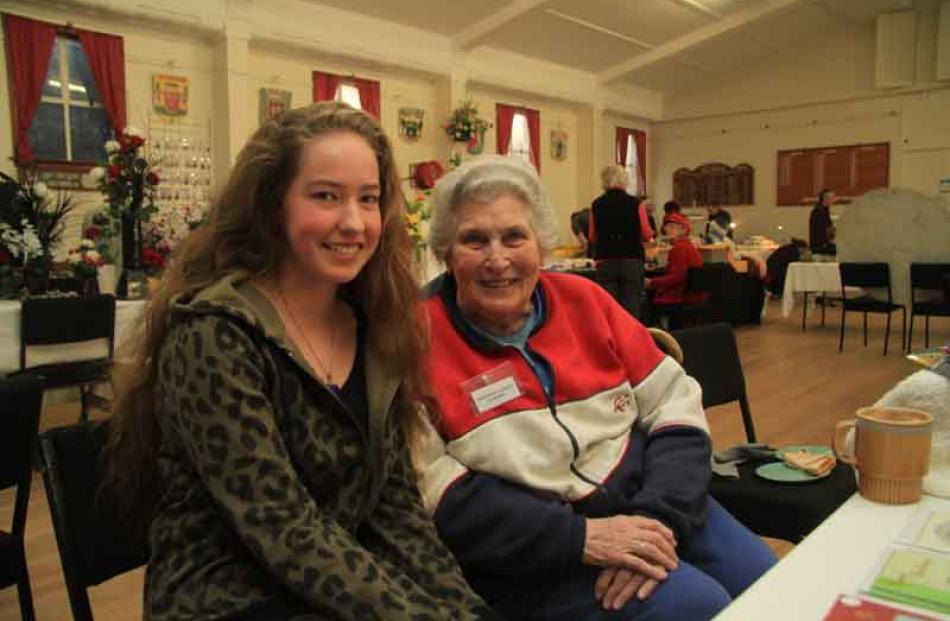 Courtney Batchelor (17) and her grandmother Maureen Yaxley, both of Oamaru.