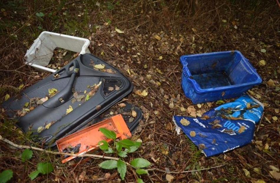 Some of the rubbish found.