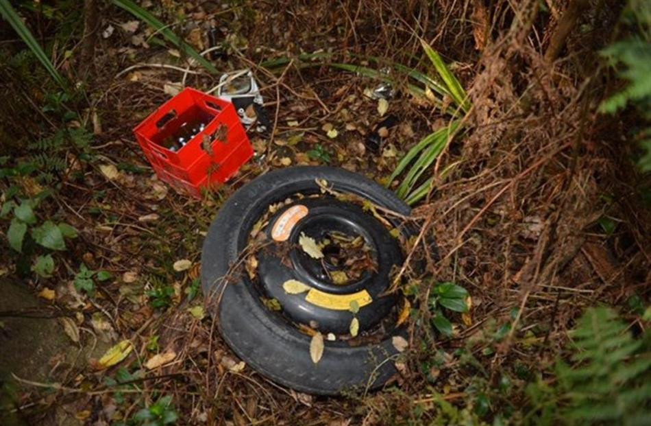 Some of the rubbish found.