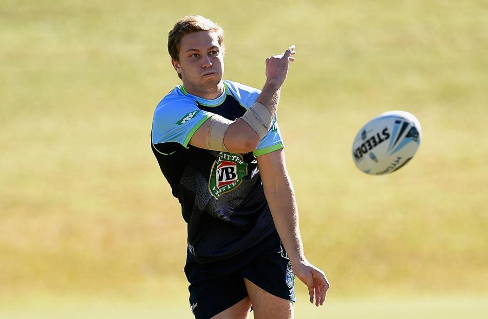 Matt Moylan in training with New South Wales. Photo: Getty Images