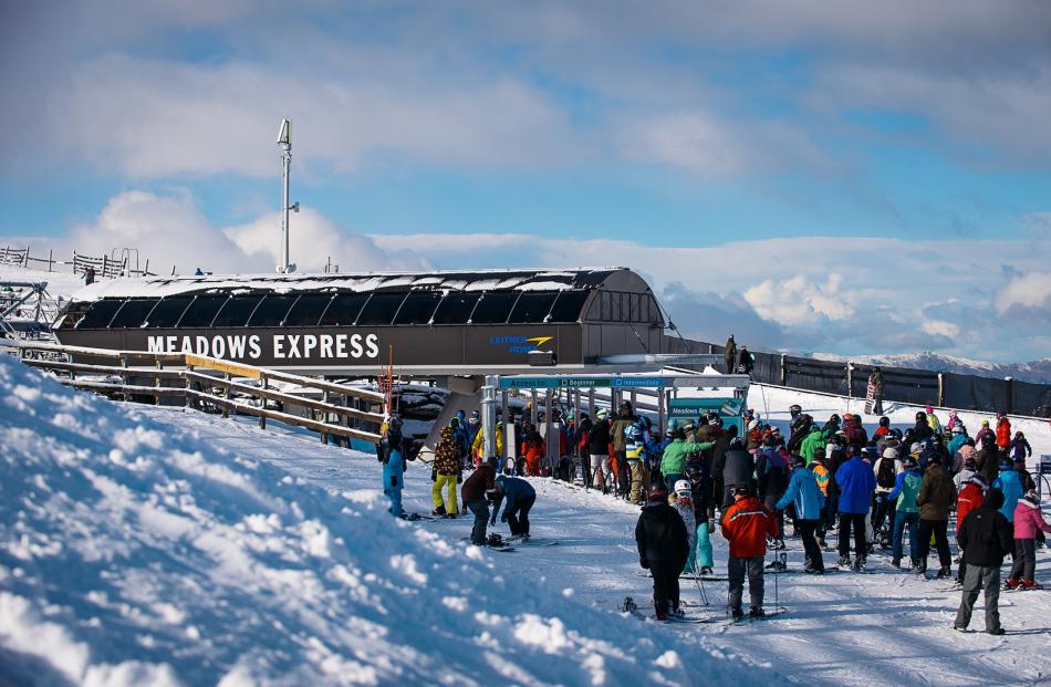 New snow was a huge drawcard for skiers and snowboarders at Queenstown’s Coronet Peak. Photo by...