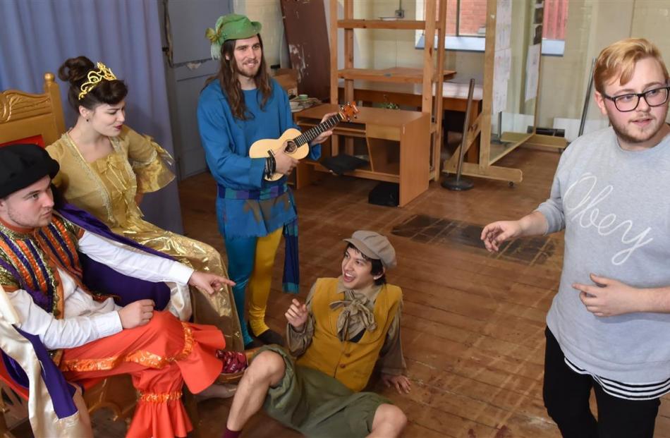 Jordan Dickson directs the cast of the Fortune’s children’s production The Emporer’s New Clothes.