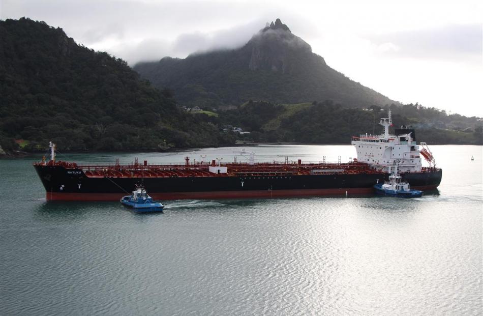 Matuku arrives at Marsden Point, near Whangarei, this month. Photo by Mike Swords.
