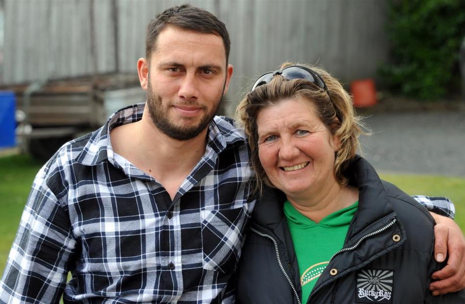 Kayne O'Connor (27) and his mother Deborah Hawkes. Photo by Craig Baxter.