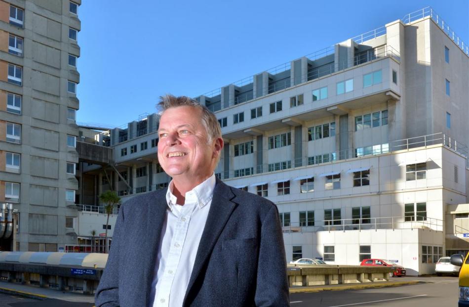 Southern Partnership Group chairman Andrew Blair on a visit to Dunedin Hospital yesterday. Photo...
