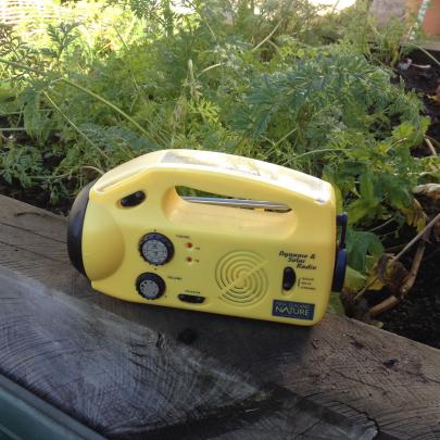 Music while you work ... A radio can be a garden ‘‘tool’’. PHOTO: GILLIAN VINE