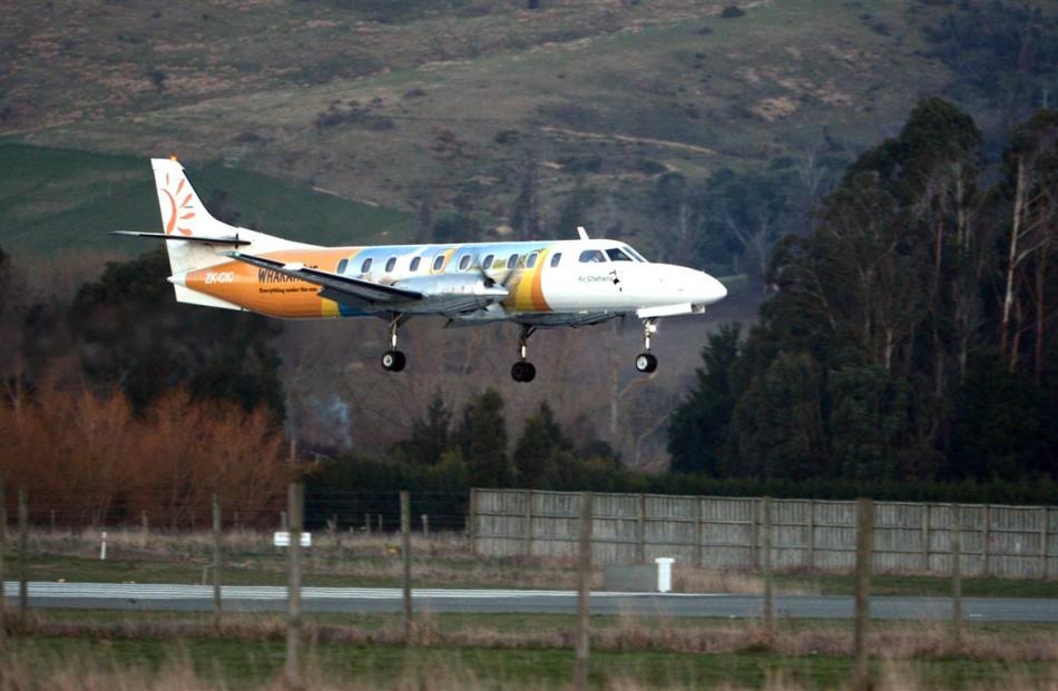 The last Kiwi Regional Airlines flight into Dunedin International Airport touches down yesterday...