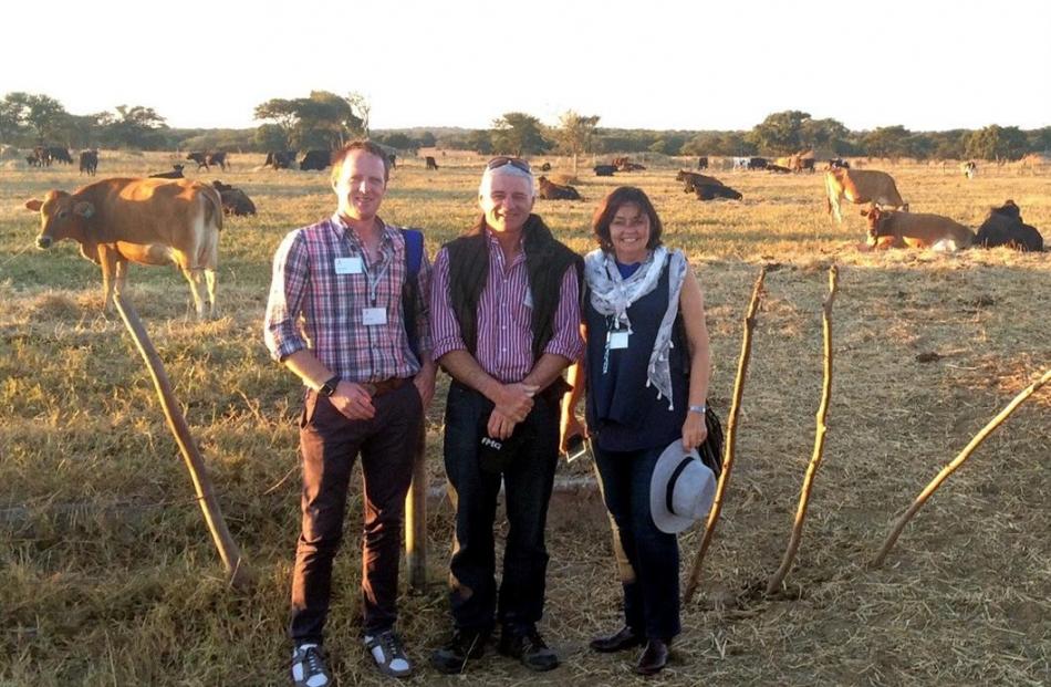 Rabobank Global Farmers Master Class participants Bill O’Keeffe, of Ireland and  Dan O’Leary and...