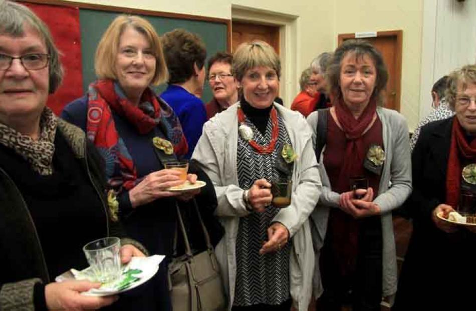 (From left) Margaret Ward, Diane Ralston, Bev Beattie, Kristina Mitchell, and Jeanette Erikson,...