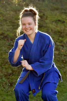 Otago Girls' High School martial artist Alaina Baker is quickly making a name for herself. Photo...