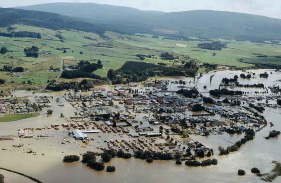 Otautau, which was flooded by both the Otautau Stream and the Aparima River. 190 homes were...