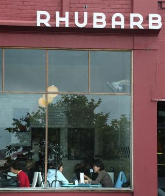 Diners enjoy a bite to eat at Rhubarb Cafe.