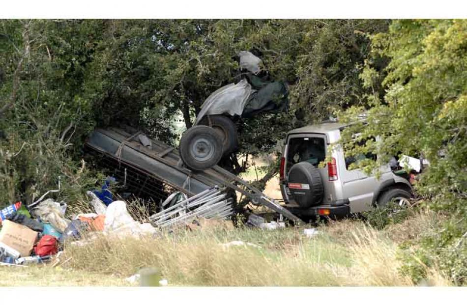 The vehicle involved in an incident on Horse Range Road, Palmerston where a man, woman and two...