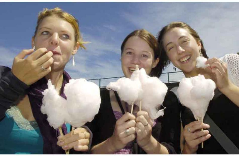 Alice Sinclair of Dunedin, Nadine Haas of Switzerland and Helena de Reus of Oamaru.