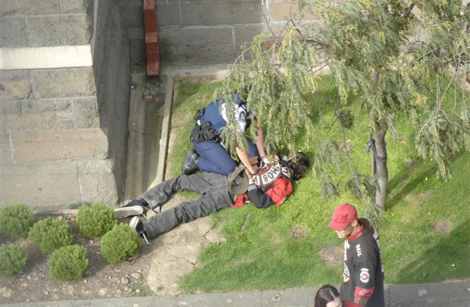 In the latest Dunedin gang incident, two Mongrel Mob members were arrested after a fight with...
