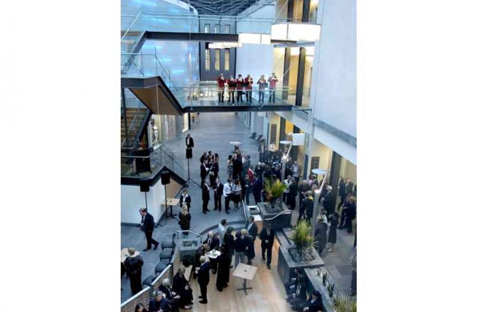 Opening ceremony in the main atrium. Photo by Jane Dawber.