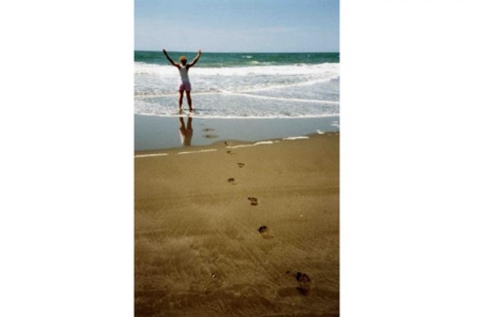 Sarah Stephen (16) at Waiotahi Beach in the Bay of Plenty. Photo by Rachel Stephen.