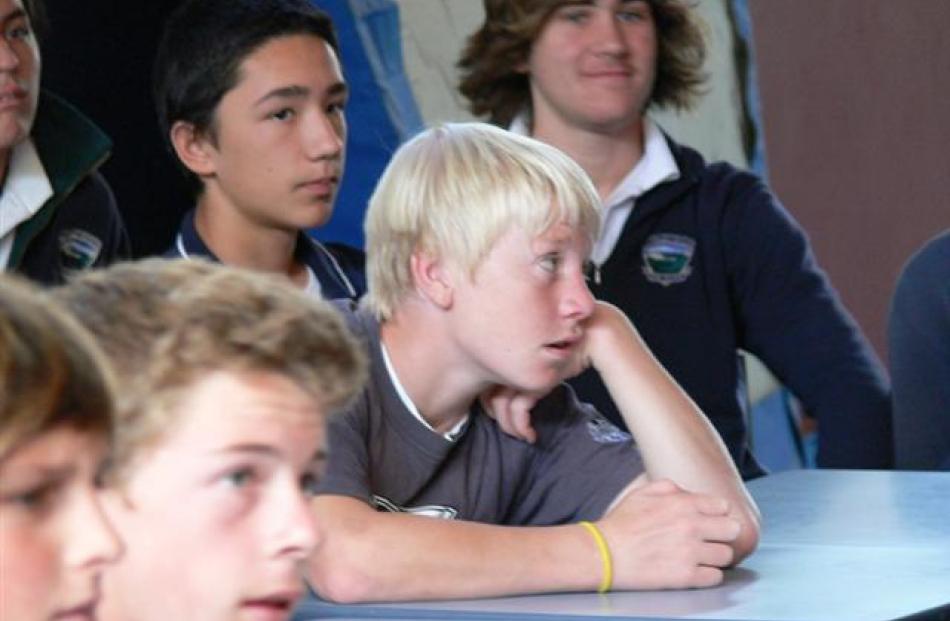 Wakatipu High School year 10 sports science pupil Jamie Anstiss (14) takes in what it takes to be...