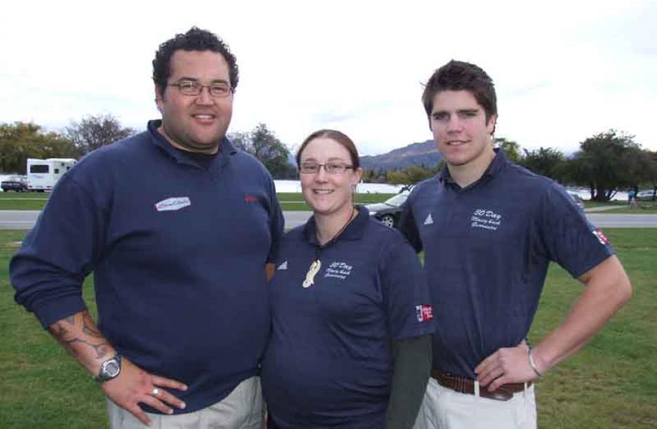Elias Lilo, Amanda Kisby, and Dylan Menzies, all from Queenstown.