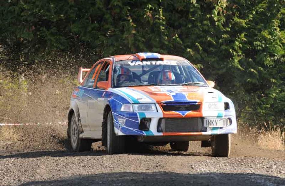 Glenn Inkster in his Mitsubishi Lancer Evo 6.5