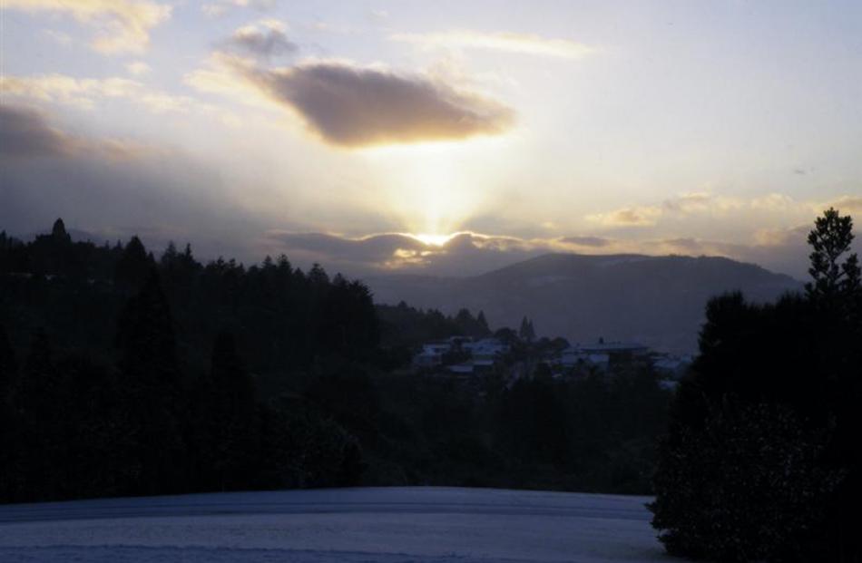The sun was rises over the town belt in Belleknowes this morning. Photo by Paul McElhone